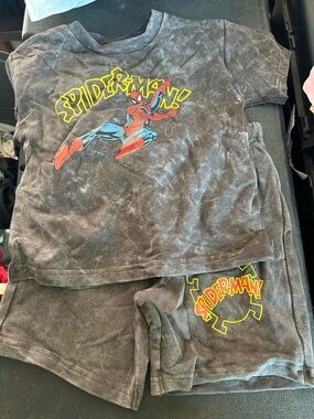 Marvel Kid's Black Tie-Dye Spider-Man Graphic Set